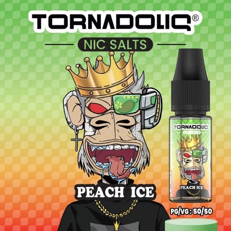Peach ice 10ml Sel de nicotine Tornadoliq - Peach ice 10ml Sel de nicotine Tornadoliq