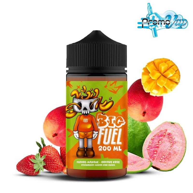 Fraise - Mangue - Goyave - Rose 200ml 0mg - BIG FUEL - Maison Fuel - Fruity Fuel Fraise - Mangue - Goyave - Rose 200ml 0mg - BIG FUEL - Maison Fuel