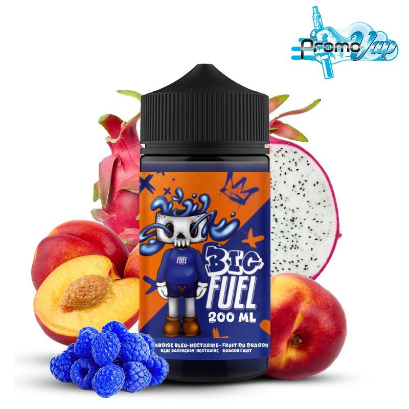 Framboise bleue - Nectarine - Fruit du Dragon 200ml 0mg - BIG FUEL - Maison Fuel - Fruity Fuel Framboise bleue - Nectarine - Fruit du Dragon 200ml 0mg - BIG FUEL - Maison Fuel