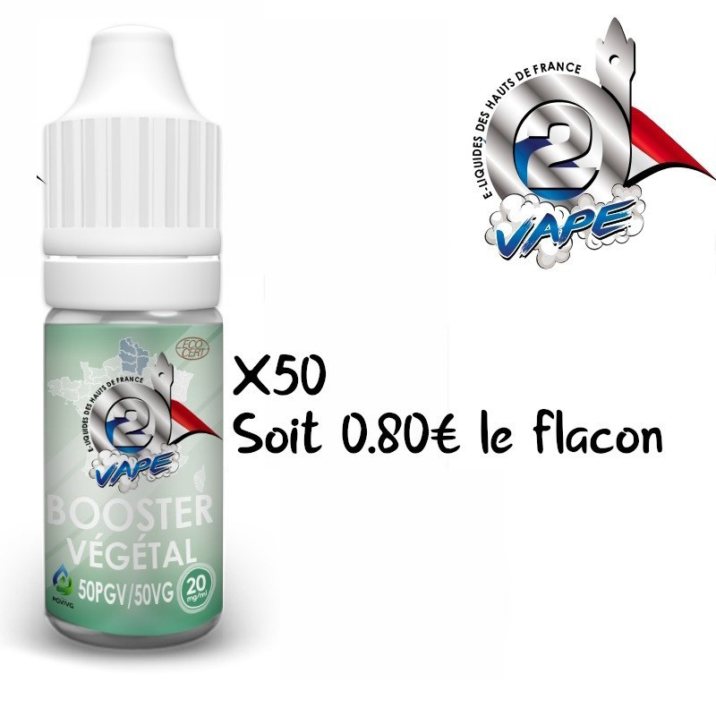 Booster de nicotine Végétal 50/50 X50 O2VAPE 10ml -