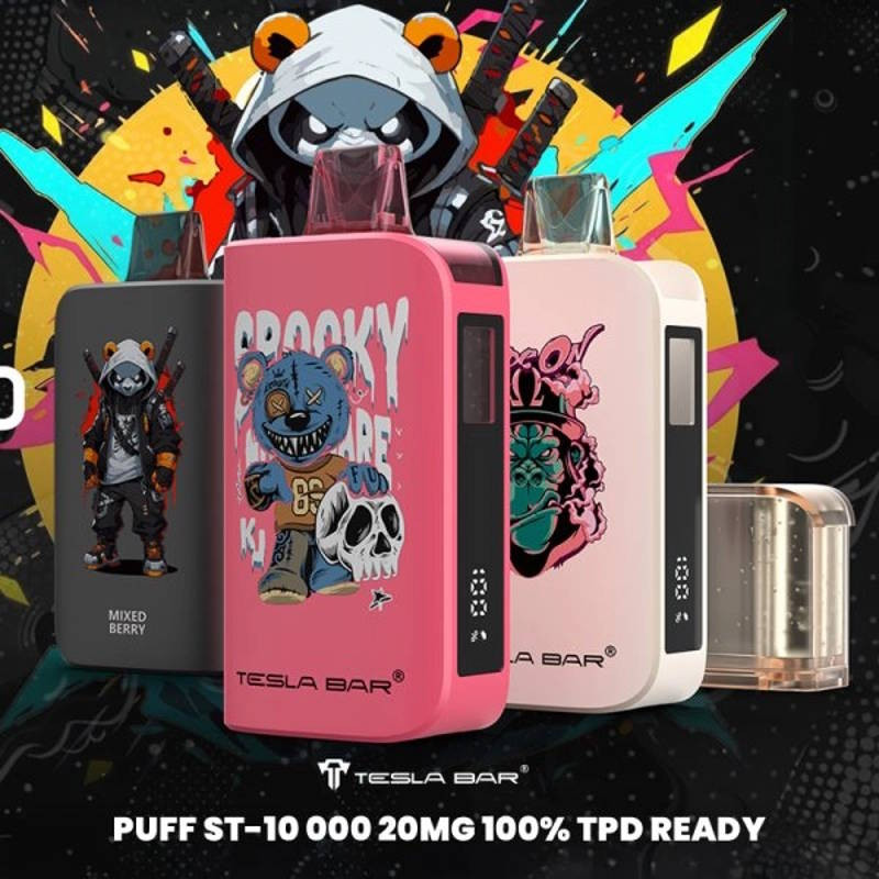 Puff Tesla Bar by Teslacigs ST-10K 2% 10ml Watermelon Ice