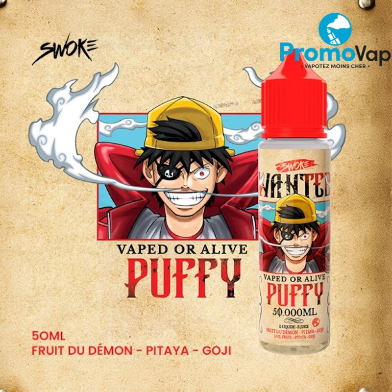 Puffy Wanted 50ml SWOKE Fruit du Dragon Pitaya Baie de goji - Swoke Eliquide Puffy Wanted 50ml SWOKE Fruit du Dragon Pitaya Baie de goji