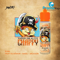 Chappy Wanted 50ml SWOKE Bonbon Arlequin Fruit du démon Baies rouges - Swoke Eliquide