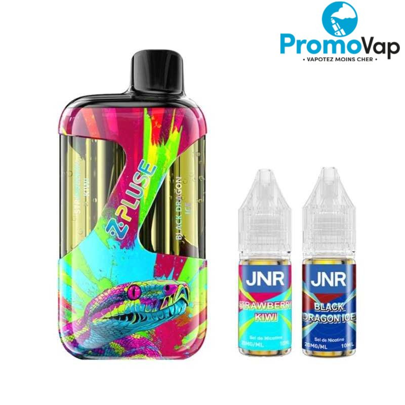 Puff z pluse 42k JNR 20mg Strawberry kiwi - Black dragon ice