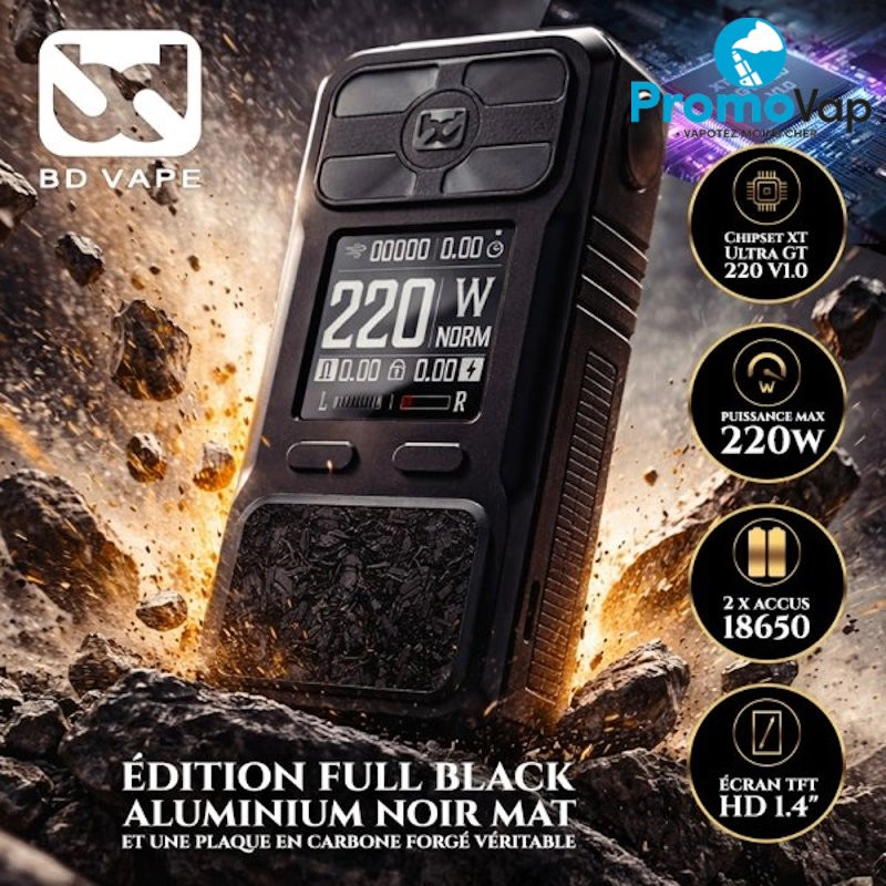 BD Vape Rayden 220 Full Black - Box Mod 220W