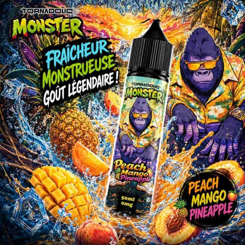 Peach Mango Pineapple 0mg 50ml Monster by Tornadoliq