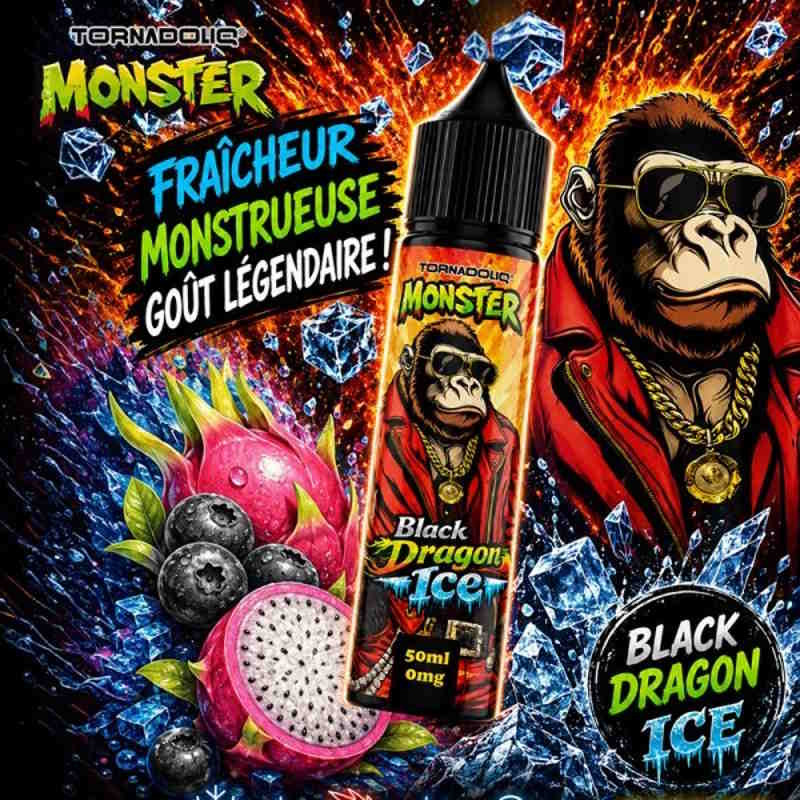 Black Dragon Ice (Blackcurrant Dragon Fruit Ice) 0mg 50ml - Monster by Tornadoliq