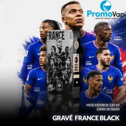 Mod dotBox 220 V2 220W 2x18650 Gravé France Black DOTMOD - Dotmod