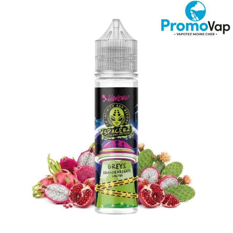 Greys (Fruit du Dragon/Grenade/Cactus) 0mg 50ml - Spacerz by Liquideo