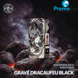 Box dotbox 220 V2 220W 2x18650 Gravé Dracaufeu - Dotmod - Dotmod