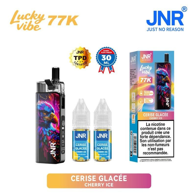 Puff Lucky Vibe 77K 20mg JNR Cherry Ice