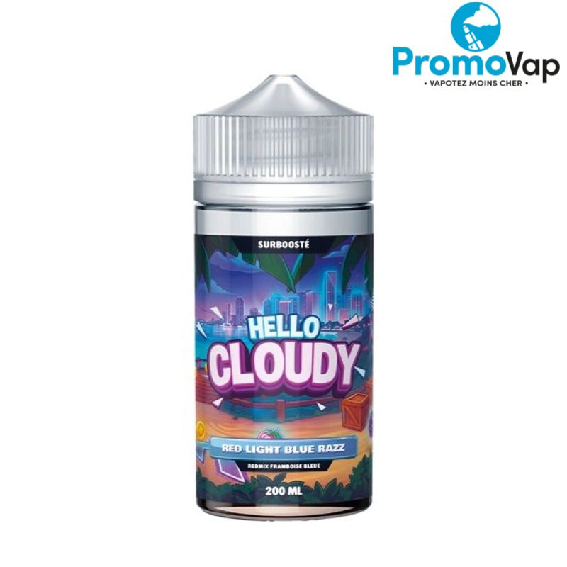 Red Light Blue Razz 0mg 200ml Hello Cloudy