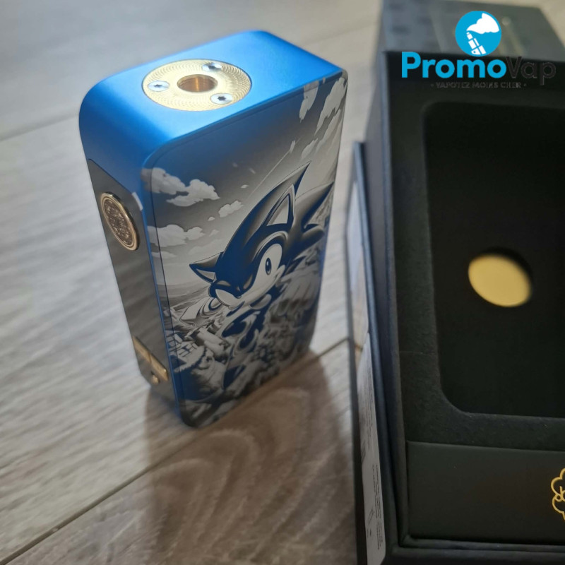 Mod dotBox 220 V2 220W 2x18650 Gravé Sonic Blue - Dotmod