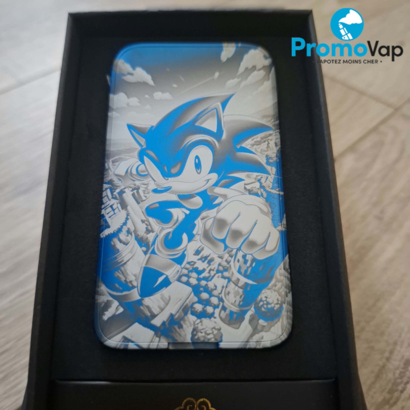 Mod dotBox 220 V2 220W 2x18650 Gravé Sonic Blue - Dotmod