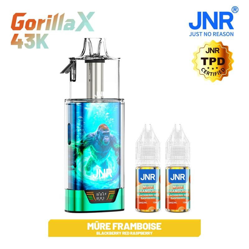 Puff Gorilla X Blackberry Red Raspberry 0mg sans nicotine - JNR