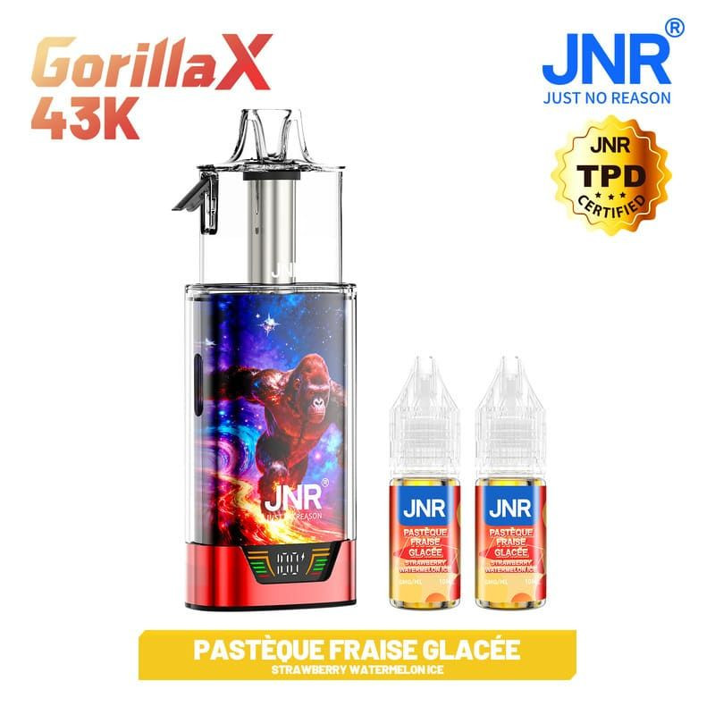 Puff Gorilla X Strawberry Watermelon Ice 0mg sans nicotine - JNR
