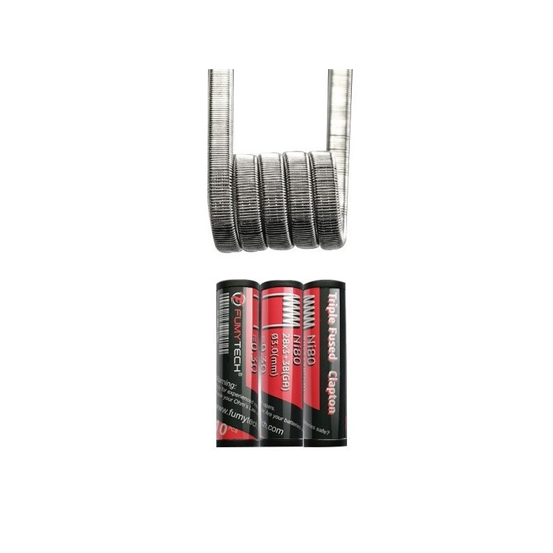 Triple Fused Clapton NI80 0.3Ω FUMYTECH - Fumytech Triple Fused Clapton NI80 0.3Ω FUMYTECH