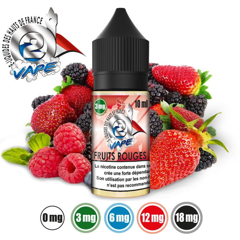 O2VAPE FRUITS ROUGES 10 ml - O2 VAPE O2VAPE FRUITS ROUGES 10 ml