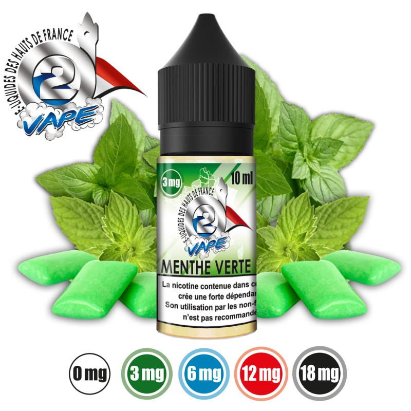 O2VAPE MENTHE VERTE 10 ml - O2 VAPE O2VAPE MENTHE VERTE 10 ml