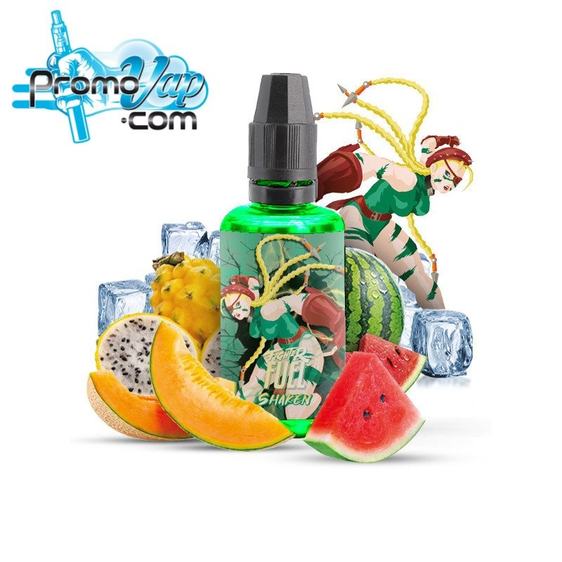 Shaken Arôme concentré 30ml FIGHTER FUEL fruit du dragon melon pastèque - Fruity Fuel Shaken Arôme concentré 30ml FIGHTER FUEL fruit du dragon melon pastèque