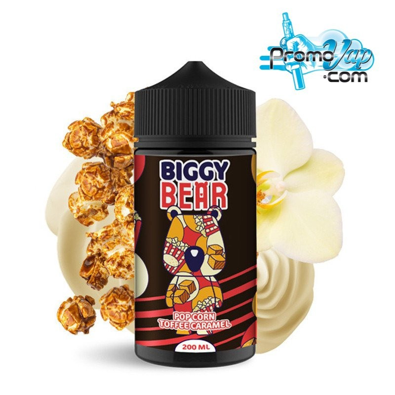 Pop Corn Toffee Caramel 200ml BIGGY BEAR - Biggy Bear Pop Corn Toffee Caramel 200ml BIGGY BEAR