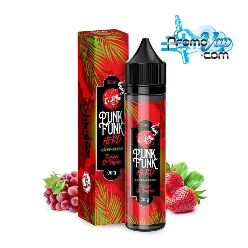 Fraise et vignes 50ml PUNK FUNK HERO - Vapeology Fraise et vignes 50ml PUNK FUNK HERO