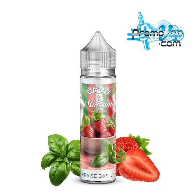 Fraise basilic 50ml MILLÉSIME - Millésime Fraise basilic 50ml MILLÉSIME