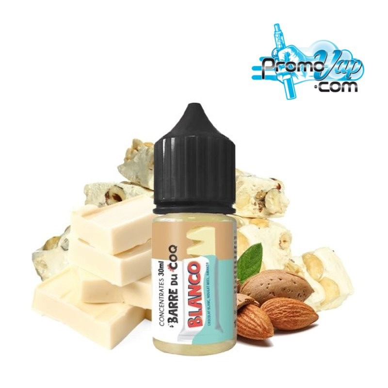 Blanco Barre du coq Arôme concentré 30ml LE COQ QUI VAPE chocolat blanc nougat amande - Le Coq Qui Vape Blanco Barre du coq Arôme concentré 30ml LE COQ QUI VAPE chocolat blanc nougat amande