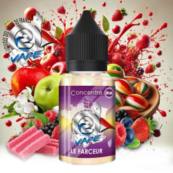 Le Farceur Arôme concentré 30ml O2Vape bubble-gum bonbon arlequin fruits rouges pomme - O2 VAPE
