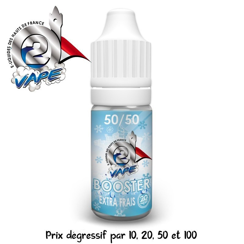 Booster de Nicotine Extra Frais 50/50 10ml O2VAPE - O2 VAPE Booster de Nicotine Extra Frais 50/50 10ml O2VAPE