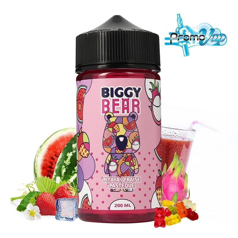 Pitaya Fraise Pastèque 200ml BIGGY BEAR - Biggy Bear Pitaya Fraise Pastèque 200ml BIGGY BEAR
