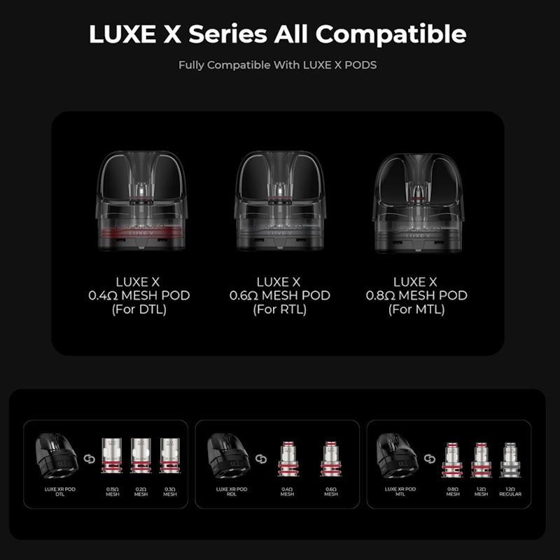 Compatibilité cartouche luxe x xr xrmax vaporesso remplacement promovap site internet
