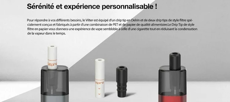 cartouche vilter pod 2ml filtre pet aspire promovap site discount