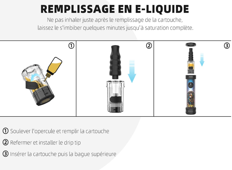 Cartouche Hookah air promvap site discount 6ml de contenance