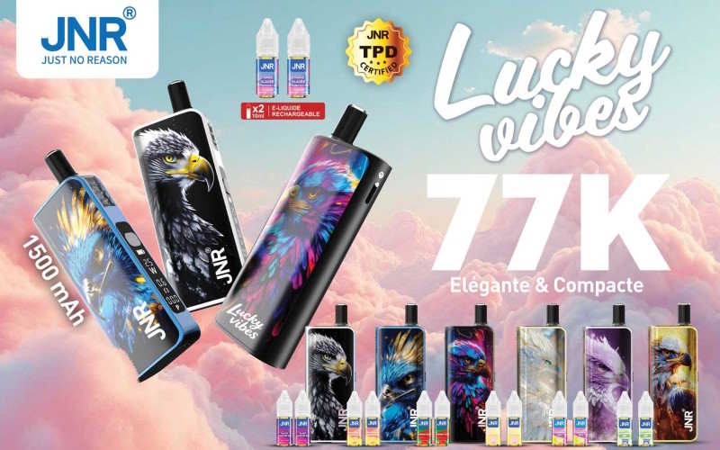 La frontière entre la puff jetable et le pod sophistiqué disparaît enfin. Avec la <strong>Lucky Vibes 77K JNR</strong>, découvrez un système de vape hybride révolutionnaire conçu pour offrir des performances extrêmes sans aucune complexité