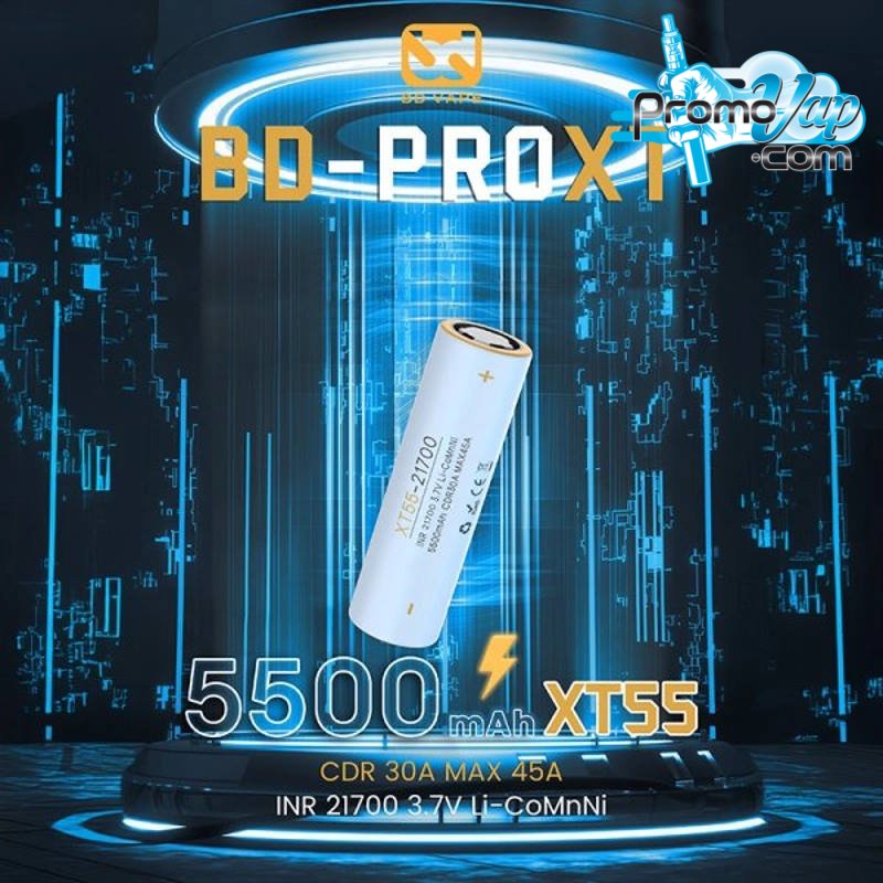 Accumulateur xt55 5500mah bd vape performance et puissance maximal pour une autonomie longue durée