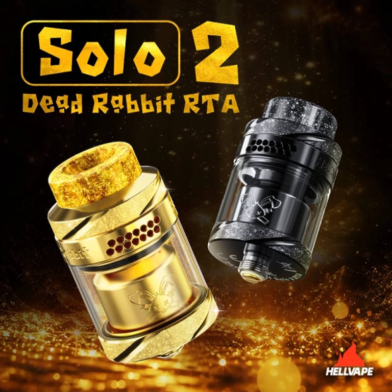 Le Dead Rabbit Solo 2 RTA de Hellvape combine une finition texturée brillante et une conception soignée pour offrir d'excellentes saveurs et une production de vapeur généreuse.