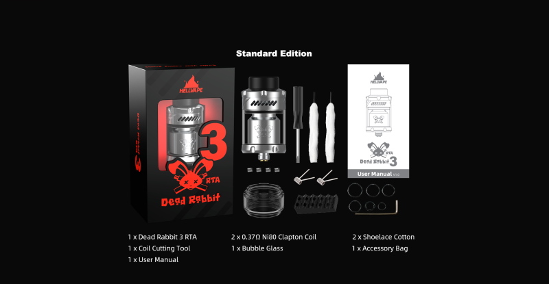 détails livraison dead rabbit v3 rta e-cigarette discount promovap