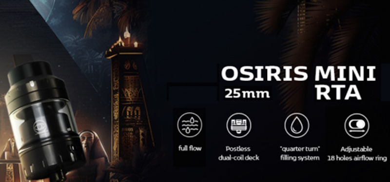 atomiseur haut de gamme au design soigné osiris mini rta vaperz cloud atomiseur discount promovap