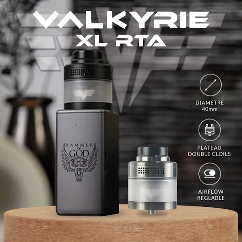 deuxiéme version du valkyrie toujours en 40mm montage dual coil atomiseur discount promovap