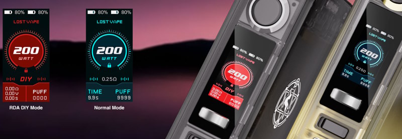 Puissance de 200 watts la box n200 lost vape box innovante et pratique