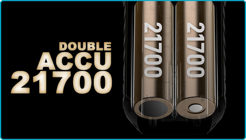 double accu 21700 ou 18650 adaptateur box armour max vaporesso