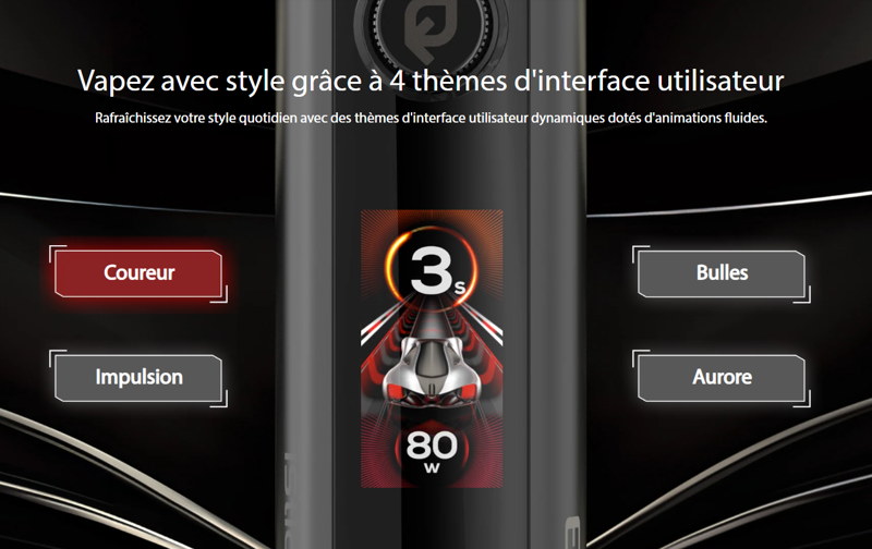 La box istick x80 est doté de 4 thèmes d'interface utilisateur Rafraîchissez votre style quotidien avec des thèmes d'interface utilisateur dynamiques dotés d'animations fluides.
