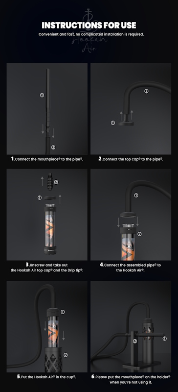 mode d'emploi hookah dock fumytech e chicha electronique vape discount promovap