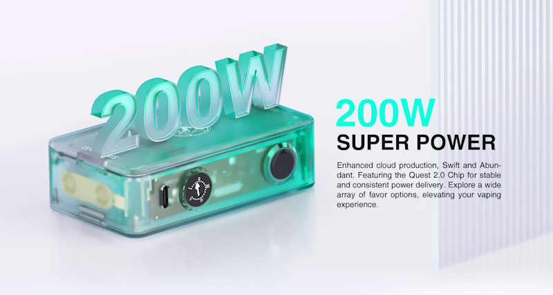 box puissante 200watts max et 2 accus 18650 vape discount promovap