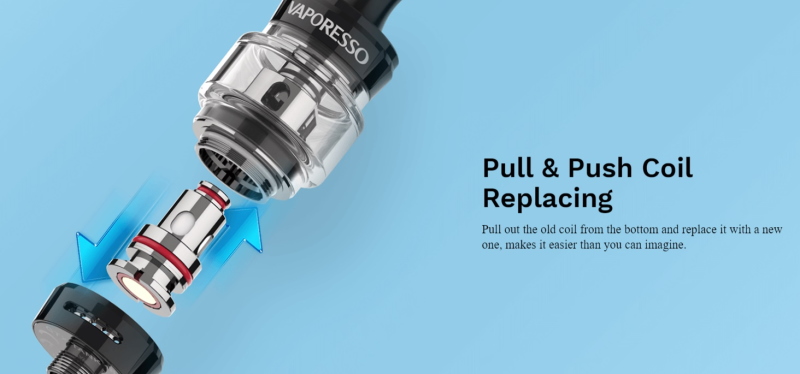 le clearomiseur gtx 18 avec résistance push and pull en tirant dessus vape discount promovap