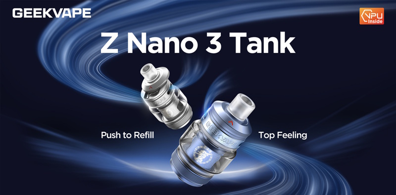 Le Geekvape Z Nano 3 est un clearomiseur performant et intuitif conçu pour une vape fluide et personnalisée