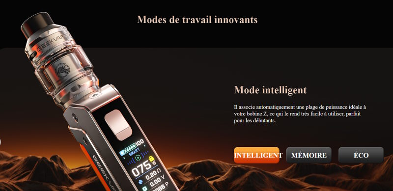 Kit aegis solo 3 nouveauté geekvape accu 18650 3000mah mode eco