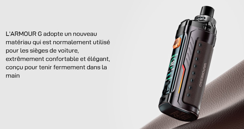 Kit armour g vaporesso 3000mah de batterie 5ml de contenance