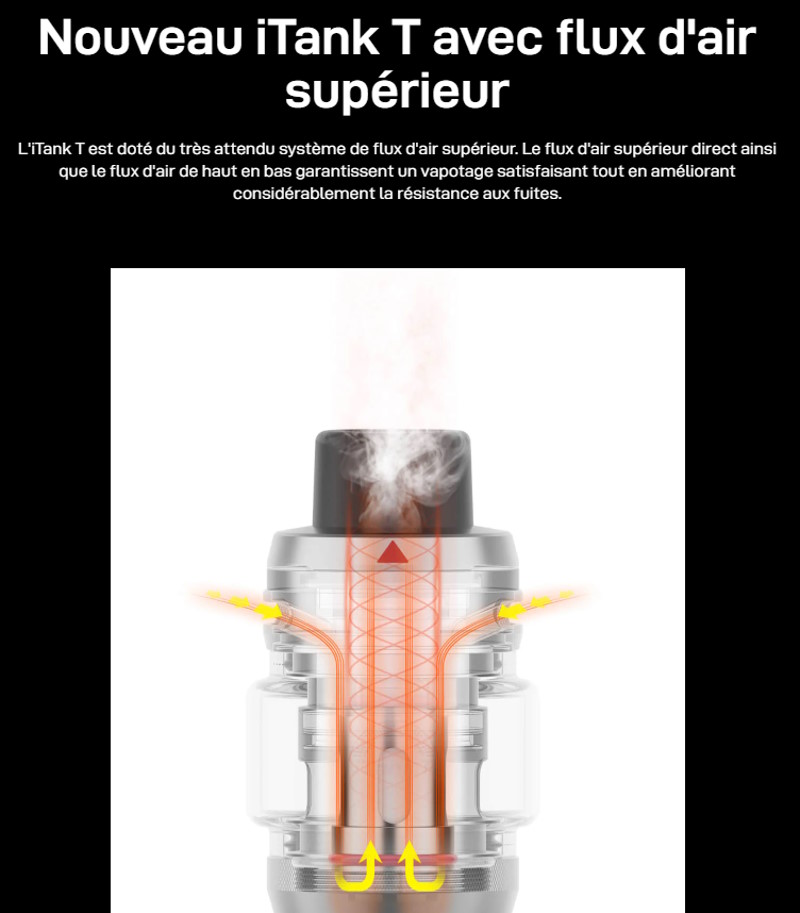 Clearomiseur i tank t 6ml du kit gen se de la marque vaporesso modèle simple et pratique